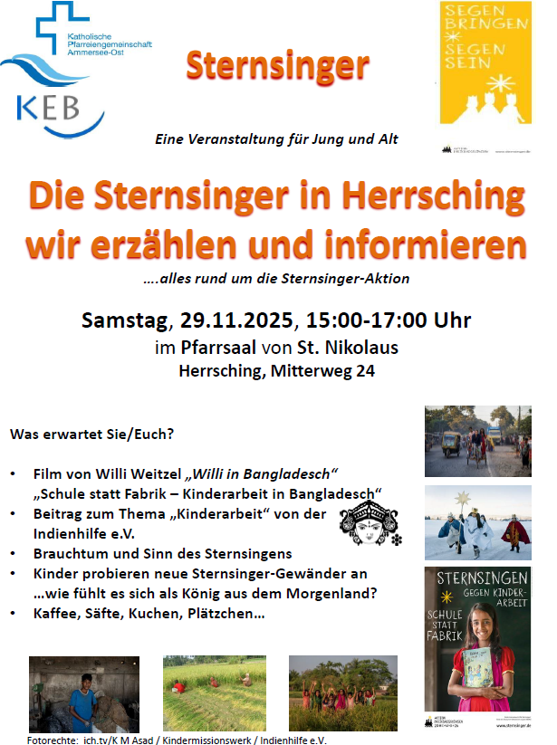 Die Sternsinger in Herrsching – wir erzählen und informieren